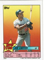 1989 Topps OPC Sticker Backs #14 Joe Carter