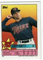 1989 Topps OPC Sticker Backs #8 Gary Gaetti