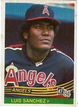 1984 Donruss Base Set #597 Luis Sanchez