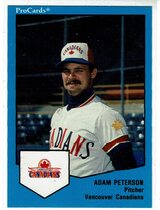 1989 ProCards Vancouver Canadians #589 Adam Peterson