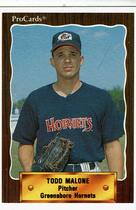 1990 ProCards Greensboro Hornets #2659 Todd Malone