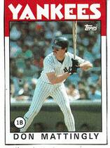 1986 Topps Wax Box Cards #J Don Mattingly