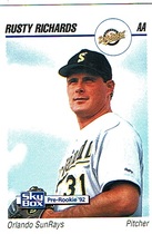 1992 SkyBox AA #225 Rusty Richards