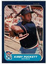 1986 Fleer Base Set #401 Kirby Puckett