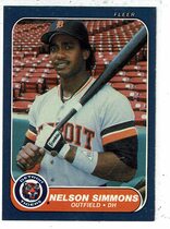 1986 Fleer Base Set #238 Nelson Simmons