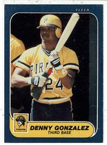 1986 Fleer Base Set #608 Denny Gonzalez