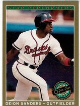 1993 O-Pee-Chee OPC Premier Star Performers (Gold Border Front) #10 Deion Sanders