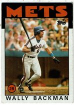 1986 Topps Base Set #191 Wally Backman