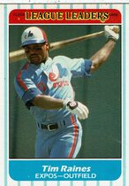 1986 Fleer League Leaders #33 Tim Raines