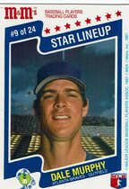 1987 M & Ms Star Lineup #9 Dale Murphy