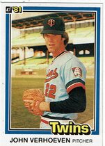 1981 Donruss Base Set #564 John Verhoeven