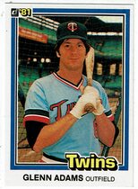 1981 Donruss Base Set #566 Glenn Adams