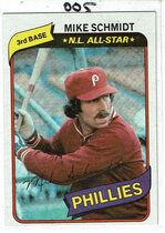 1980 Team Issue Philadelphia Phillies Burger King #6 Mike Schmidt