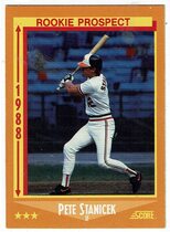 1988 Score Base Set #628 Pete Stanicek