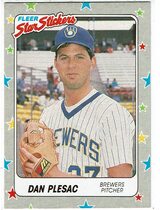 1988 Fleer Star Stickers #39 Dan Plesac
