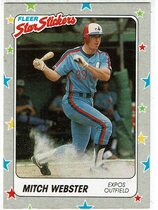 1988 Fleer Star Stickers #99 Mitch Webster