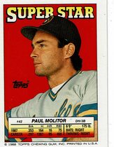 1988 O-Pee-Chee OPC Stickers Backs (No Sticker) #42 Paul Molitor