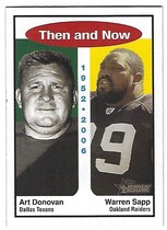 2006 Topps Heritage Then and Now #TN5 Art Donovan|Warren Sapp