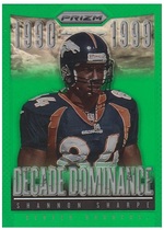 2013 Panini Prizm Decade Dominance Prizms Green #21 Shannon Sharpe