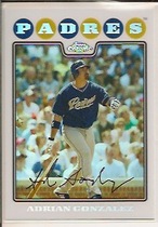 2008 Topps Chrome Refractors #128 Adrian Gonzalez
