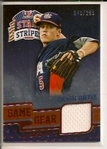 2015 Panini USA Stars and Stripes Game Gear Longevity Ruby #31 Devin Ortiz