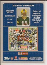 2008 Topps Kickoff Puzzle #22 Brian Brohm