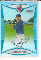 2008 Bowman Chrome Prospects Refractors Series 2 #BCP203 Carlos Rivero