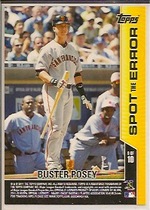 2011 Topps Opening Day Spot the Error #9 Buster Posey