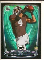 2014 Bowman Rookies Black Rainbow Foil Refractor #76 Jared Abbrederis