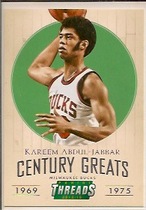 2014 Panini Threads Century Greats #10 Kareem Abdul-Jabbar