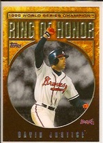 2008 Topps Update Ring of Honor World Series Champions #RH-DJ David Justice