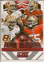 2015 Score Team Leaders #31 Ahmad Brooks|Anquan Boldin|Colin Kaepernick|Frank Gore