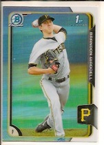 2015 Bowman Chrome Draft Refractor #77 Brandon Waddell
