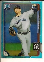 2015 Bowman Chrome Draft Sky Blue Refractor #44 Jeff Degano