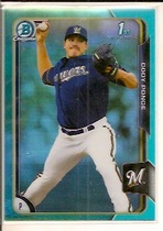 2015 Bowman Chrome Draft Sky Blue Refractor #47 Cody Ponce