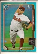 2015 Bowman Chrome Draft Sky Blue Refractor #60 Ryan Burr