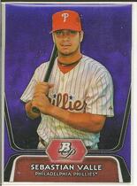 2012 Bowman Platinum Prospects Purple Refractors #BPP99 Sebastian Valle