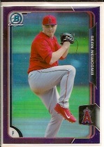 2015 Bowman Chrome Prospects Purple Refractor #BCP182 Sean Newcomb