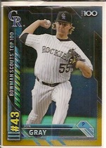 2016 Bowman Scouts Top 100 Gold #BTP-43 Jon Gray
