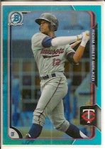 2015 Bowman Chrome Draft Sky Blue Refractor #48 Adam Brett Walker