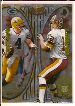 1997 Bowman Best Mirror Images #MI1 Brett Favre|Gus Frerotte|John Elway|Mark Brunell