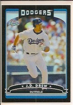 2006 Topps Chrome Black Refractors #198 J.D. Drew