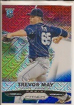 2015 Panini Prizm Red/White/Blue Mojo Prizms #198 Trevor May