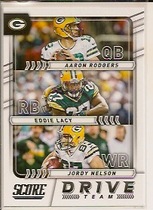 2017 Score Drive Team #14 Aaron Rodgers|Eddie Lacy|Jordy Nelson