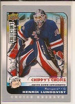 2008 Upper Deck Collectors Choice Silver #289 Henrik Lundqvist