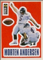 1996 Upper Deck Collectors Choice Stick-Ums #S7 Morten Andersen