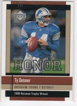 2002 Upper Deck Piece of History National Honors #NH4 Ty Detmer