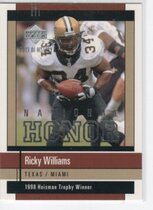2002 Upper Deck Piece of History National Honors #NH6 Ricky Williams