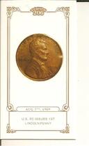 2010 Topps 206 Historical Events #HE9 Aug 7th 1909|US Re Issues 1st Lincoln Penny