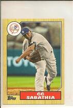 2012 Topps 1987 Topps Minis Series 1 #TM-37 Cc Sabathia